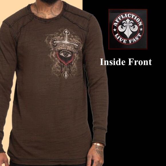 Affliction Highway Drifters Long Sleeves Reversible Thermal Size XL - Picture 8 of 11